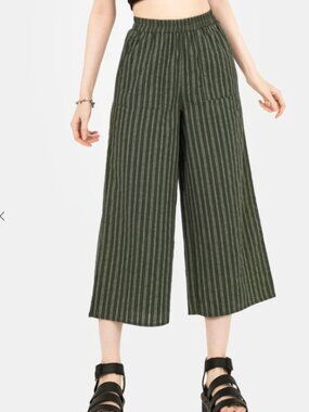 Memorantia Wide Leg Culottes - Green - 8